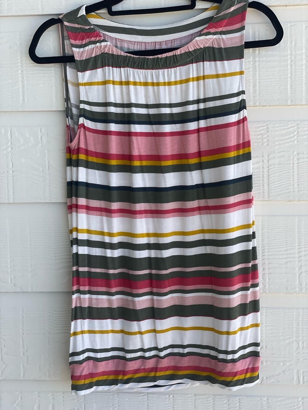 LOFT striped sleeveless blouse Tank top M medium
